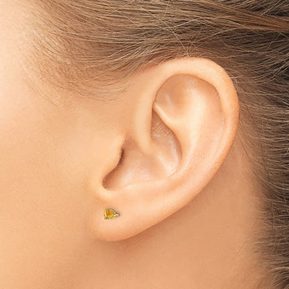 November/Citrine Post Earrings — 3mm