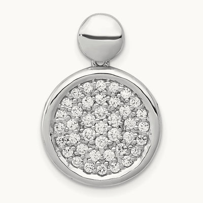 1/2ct. Diamond Fancy Circle Pendant, 14K White Gold