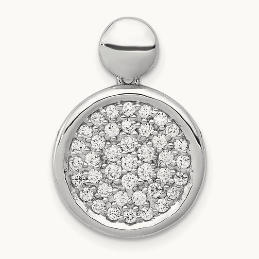 1/2ct. Diamond Fancy Circle Pendant, 14K White Gold