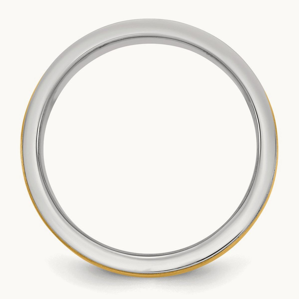 W/Y Milgrain Wedding Band, 6mm, 14K Two-tone