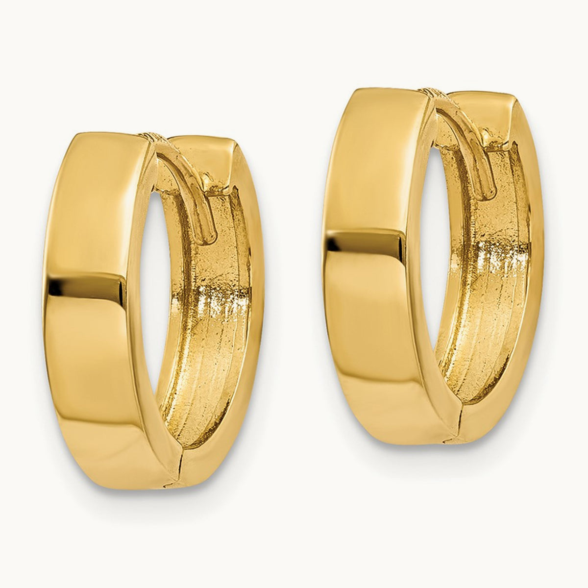 Round Hinged Hoop Earrings, 2.5mm, 14K