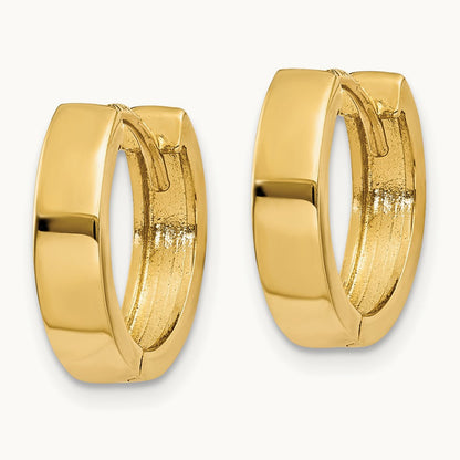 Round Hinged Hoop Earrings, 2.5mm, 14K