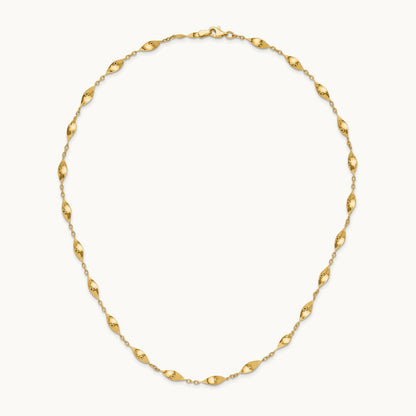 Polished Fancy Necklace, 14K