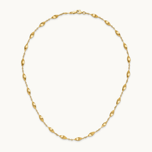 Polished Fancy Necklace, 14K