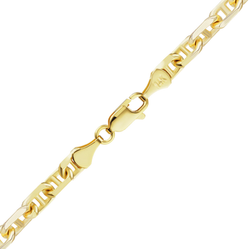 Anchor Mariner Cable Bracelet in 14K yellow gold