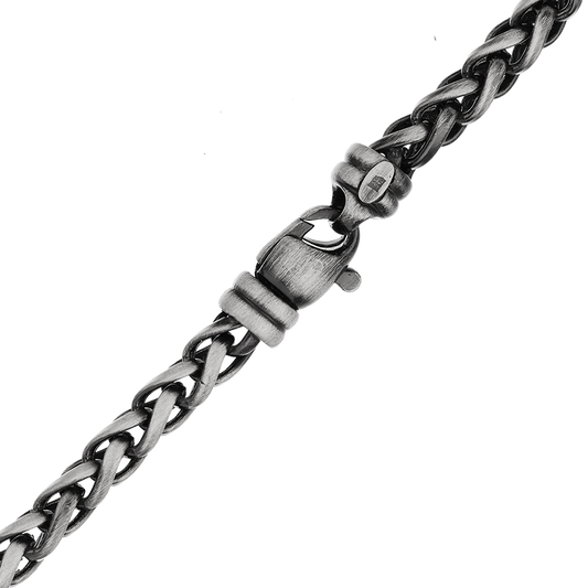 Wheat Bracelet, Black Ruthenium in sterling silver
