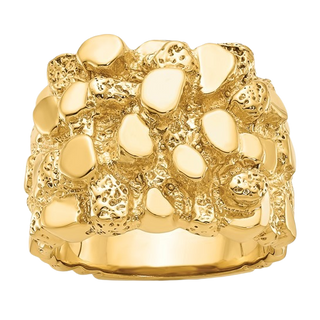 10K/14K Goldnugget-Ring – Schwer