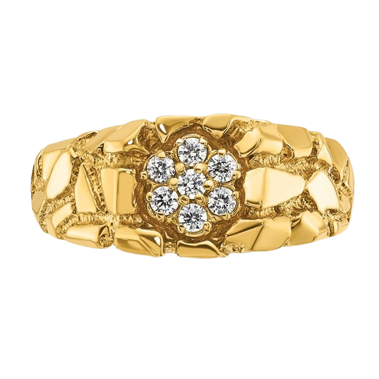 Natural Diamond Nugget Cluster Ring - 1/4 CTW