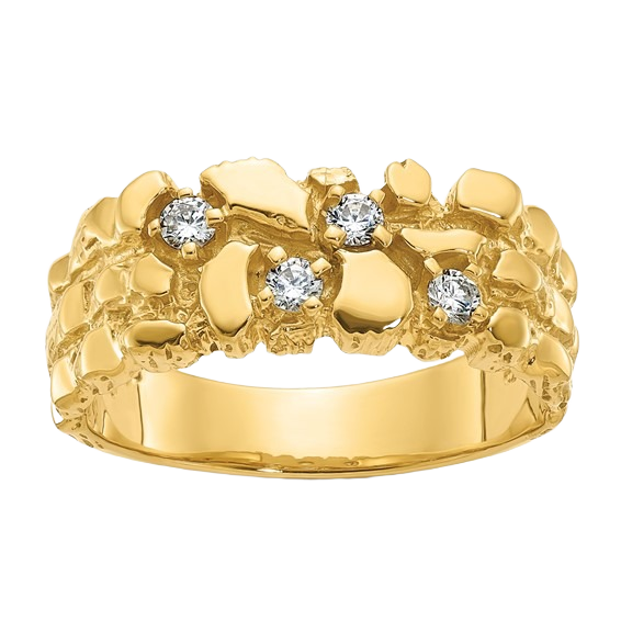 Natural Diamond Nugget Ring — 1/3 ct