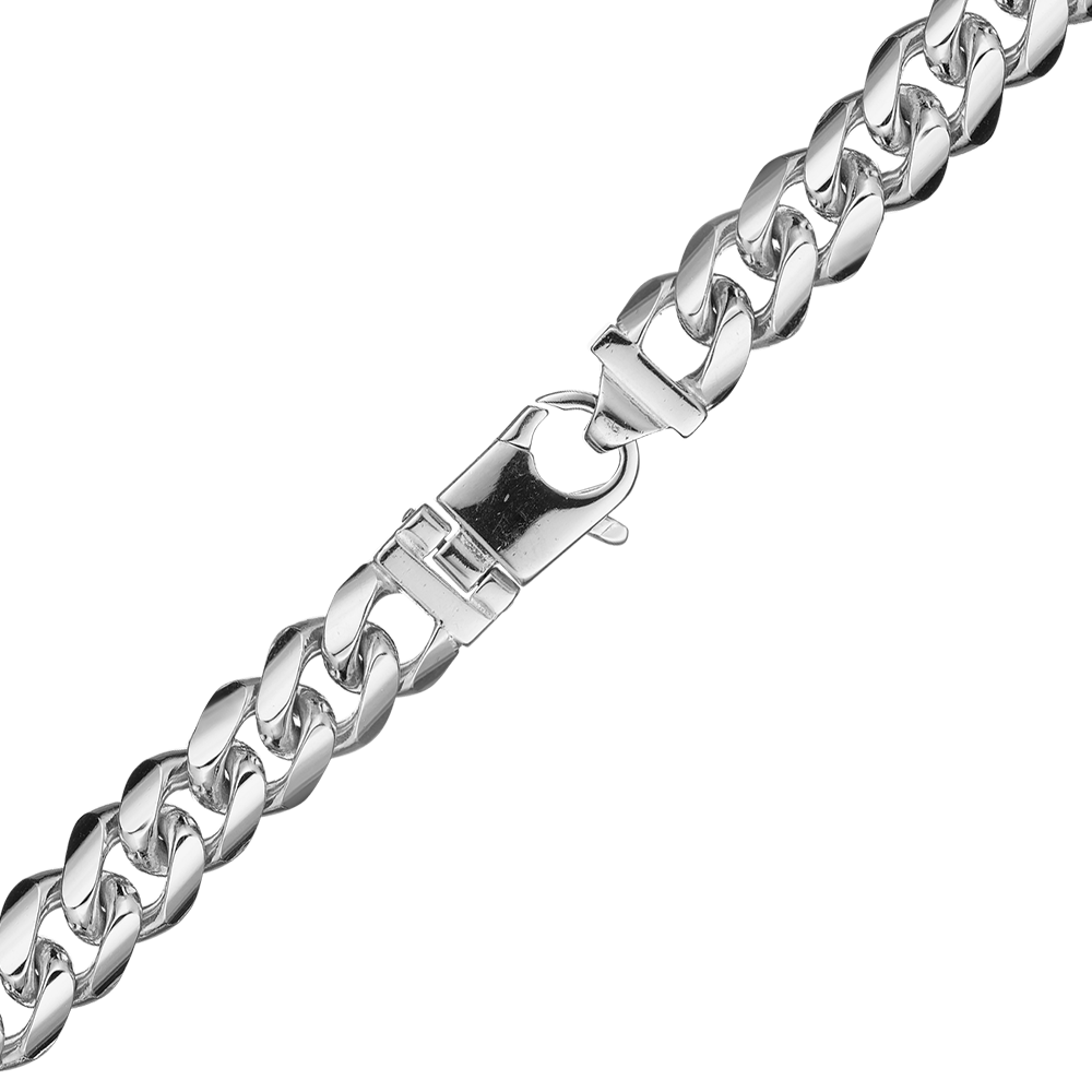 Curb Necklace, Sterling Silver