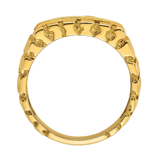 14K Gold Natural Diamond Nugget Ring - 1/3 CTW