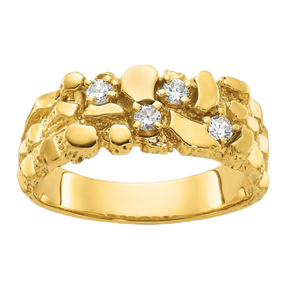 Natural Diamond Nugget Ring