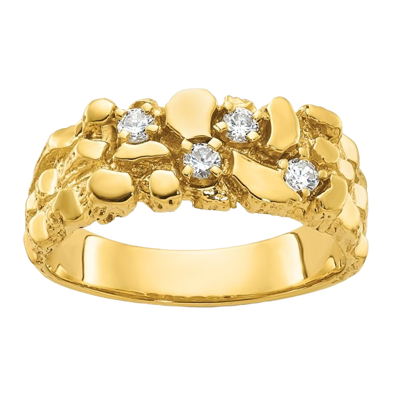 Natural Diamond Nugget Ring — 1/4 ct