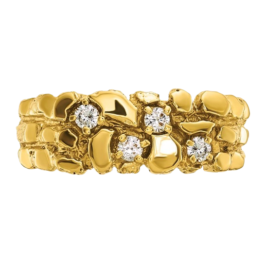 Natural Diamond Nugget Ring