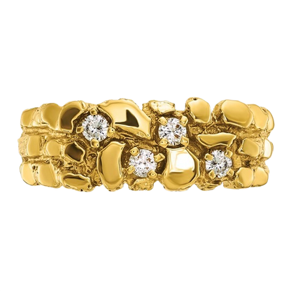 Natural Diamond Nugget Ring