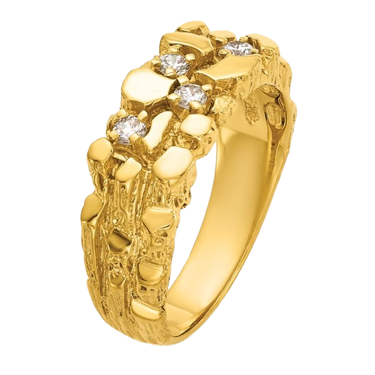 Natural Diamond Nugget Ring