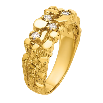 Natural Diamond Nugget Ring