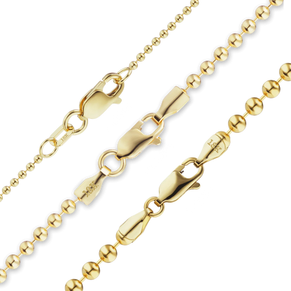 Round Bead Bracelet in 18K Yellow Gold
