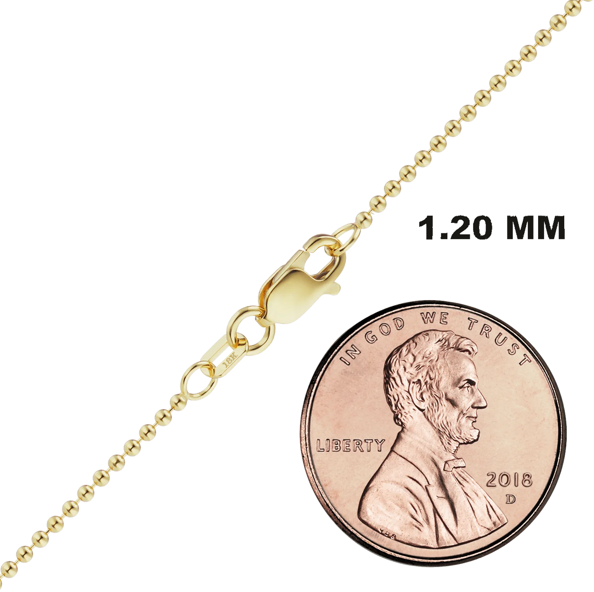 Round Bead Bracelet in 18K Yellow Gold