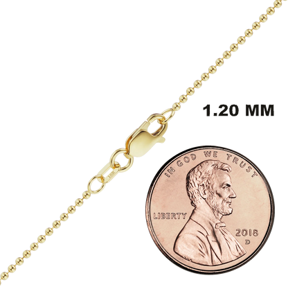 Round Bead Bracelet in 18K Yellow Gold
