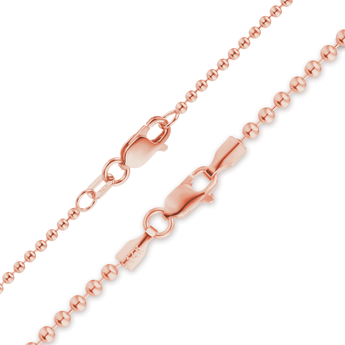 Round Bead Bracelet in 14K rose Gold