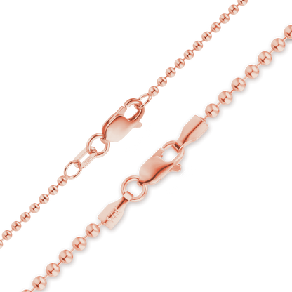 Round Bead Bracelet in 14K rose Gold