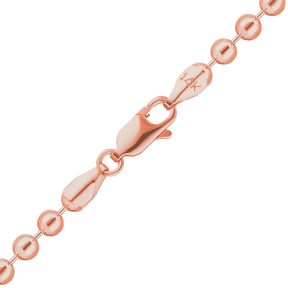 Round Bead Bracelet in 14K rose Gold