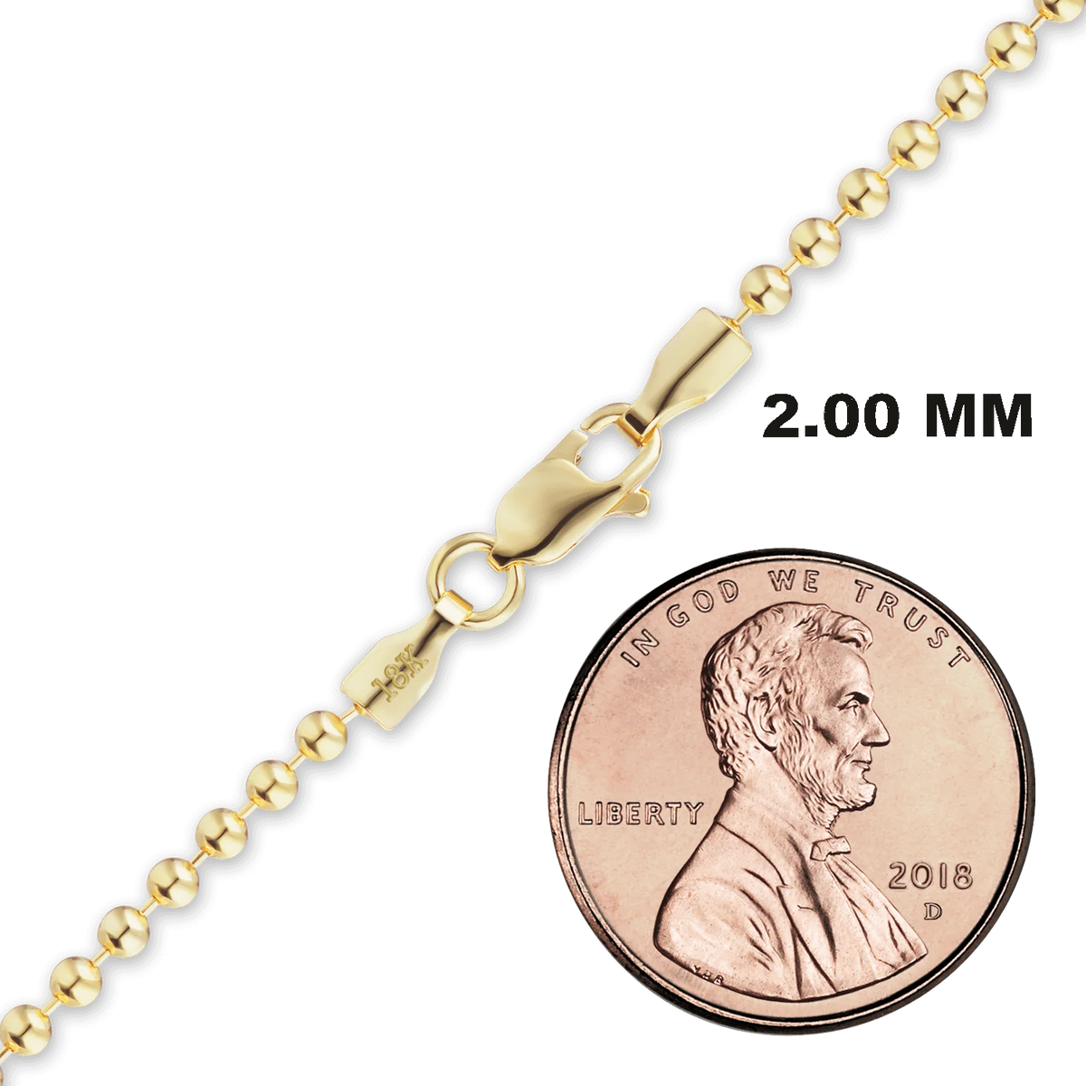 Round Bead Bracelet in 18K Yellow Gold
