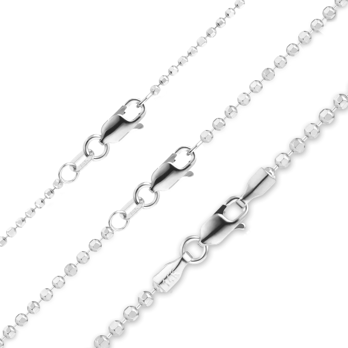 Diamond Cut Round Bead Bracelet