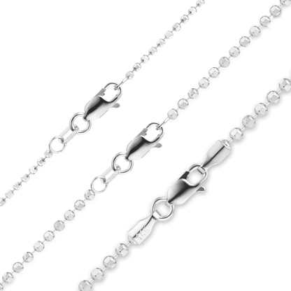 Diamond Cut Round Bead Bracelet