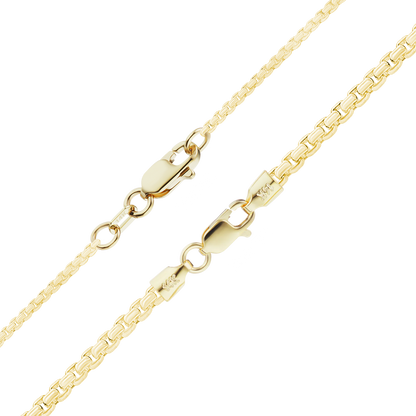 Round Box Bracelet in 14K yellow gold