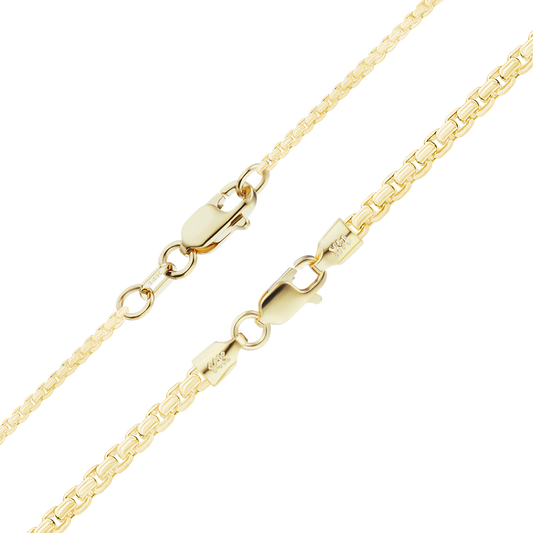Round Box Bracelet in 14K yellow gold