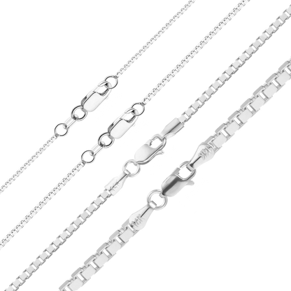 Venetian Box Bracelet in 14K White Gold