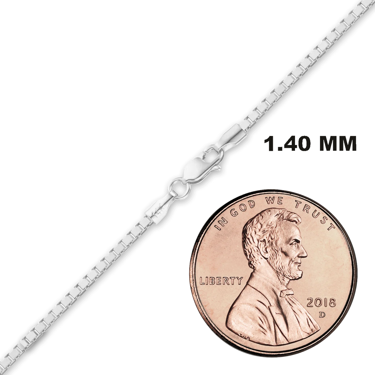 Venetian Box Bracelet in 14K White Gold