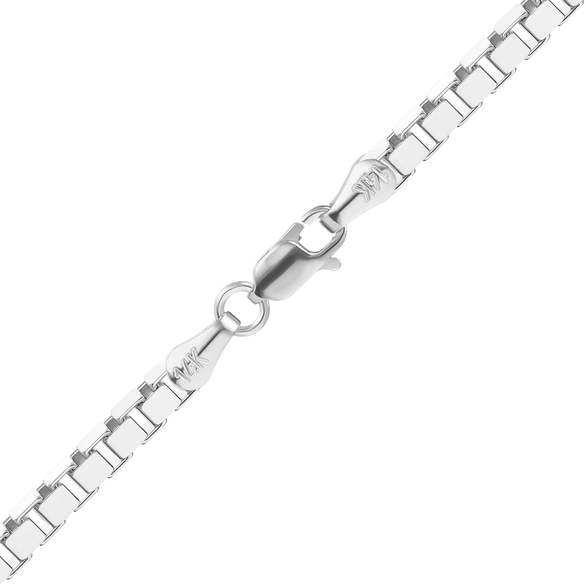 Venetian Box Bracelet in 14K White Gold
