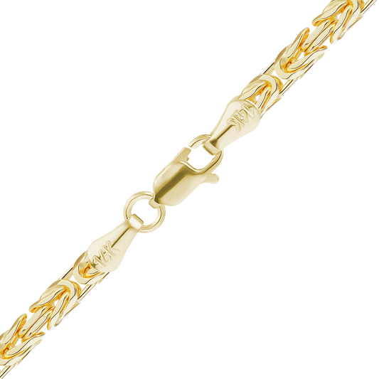 Handmade Byzantine Anklet in 14K yellow gold