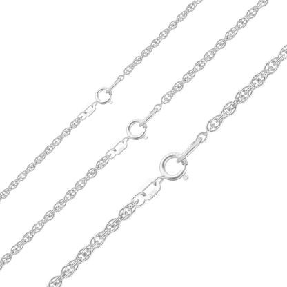 Classic Machine Rope Bracelet in 14K White Gold
