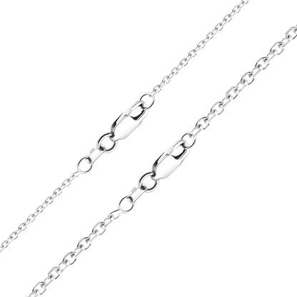 Diamond Cut Round Cable Bracelet in 18K White Gold