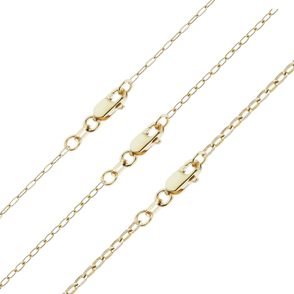 Elongated Flat Cable Bracelet in 14K yellow gold