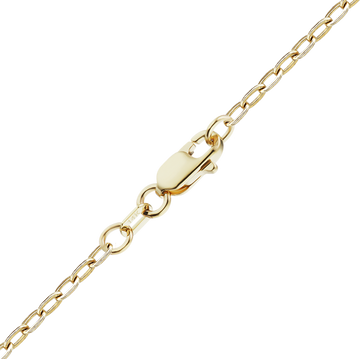 Elongated Flat Cable Anklet in 14K yellow gold