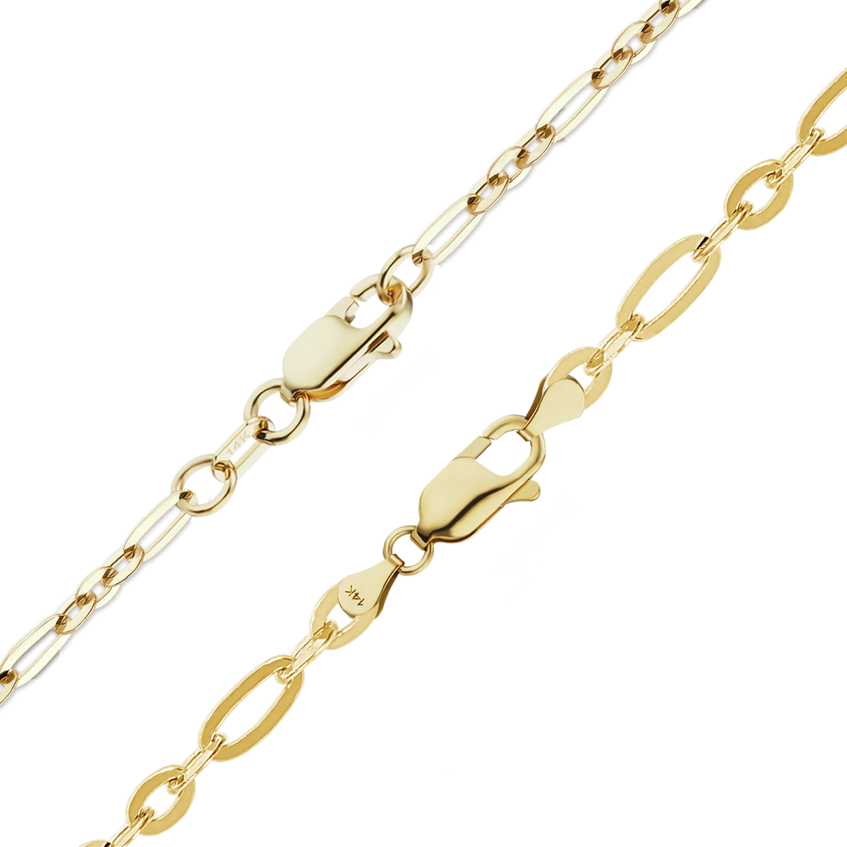 Diamond Cut Cable Figaro Bracelet
