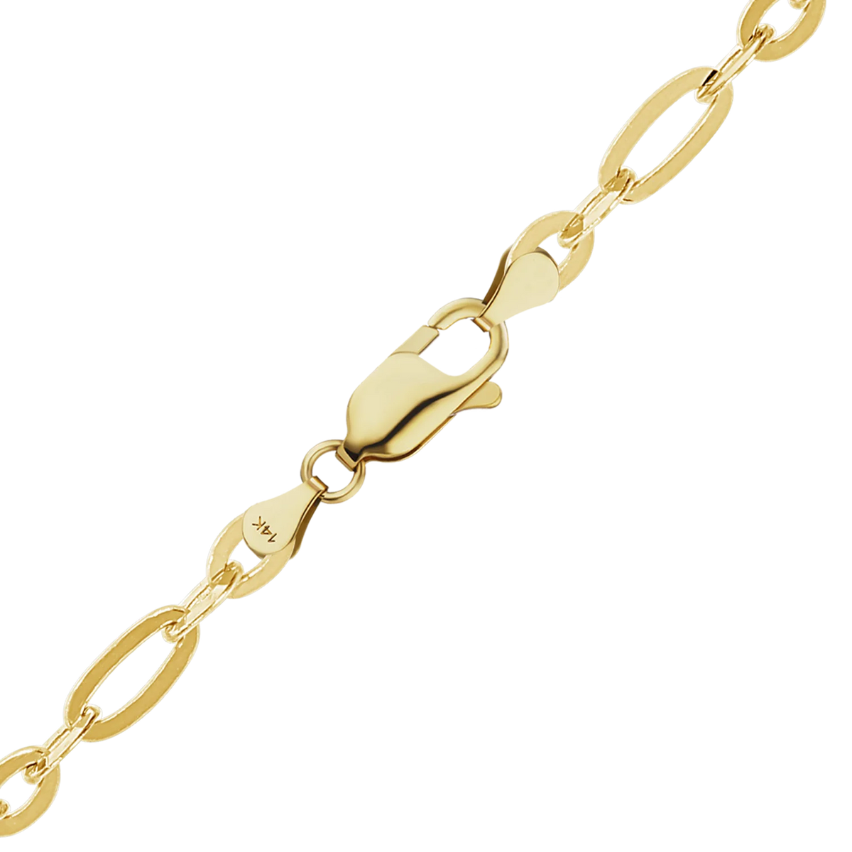 Diamond Cut Cable Figaro Bracelet