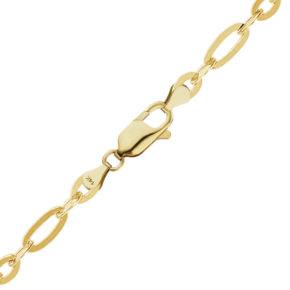Diamond Cut Cable Figaro Bracelet
