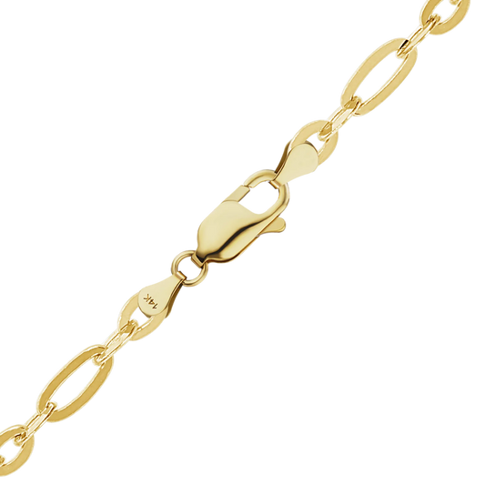 Diamond Cut Cable Figaro Bracelet