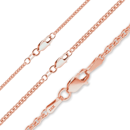 Heavy Round Cable Bracelet in 18K Rose Gold