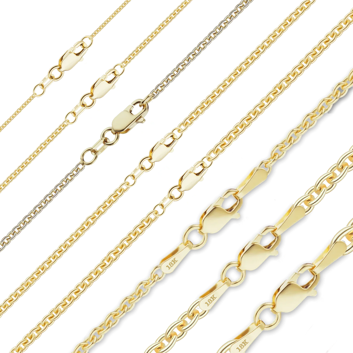 Heavy Round Cable Bracelet in 18K Yellow Gold