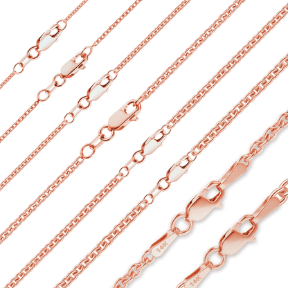 Heavy Round Cable Bracelet in 14K rose Gold