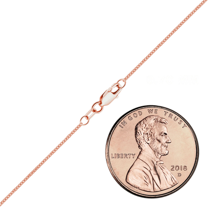 Heavy Round Cable Necklace 14K Rose Gold