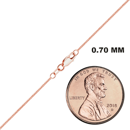 Heavy Round Cable Bracelet in 14K rose Gold
