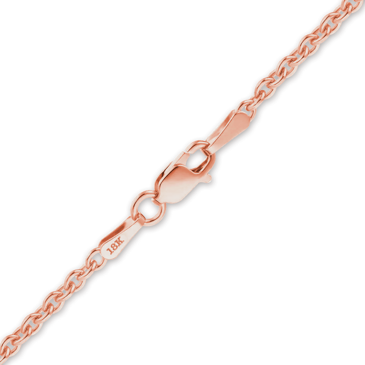 Heavy Round Cable Bracelet in 18K Rose Gold